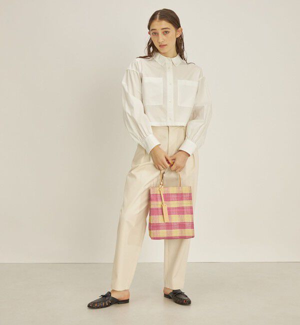 SHIPS for women「ELESAC:PAPIRO S CHECK◇」|トートバッグ|