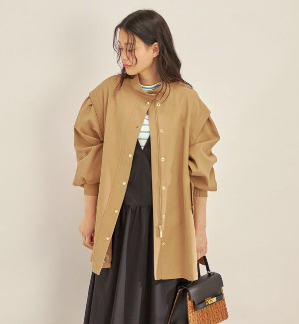 SHIPS for women「強撚 ギャバ スタンドカラー ハーフ コート ◇」|その他|