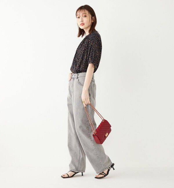 SHIPS Colors 「SHIPS Colors:〈洗濯機可能〉サテン ギャザー 5分袖 シャツ◇」|シャツ・ブラウス|