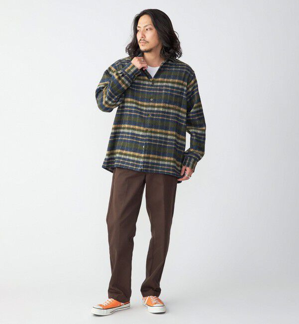 SHIPS「SHIPS :イタリーヤーン チェック シャギー シャツ アウター」|シャツ・ブラウス|