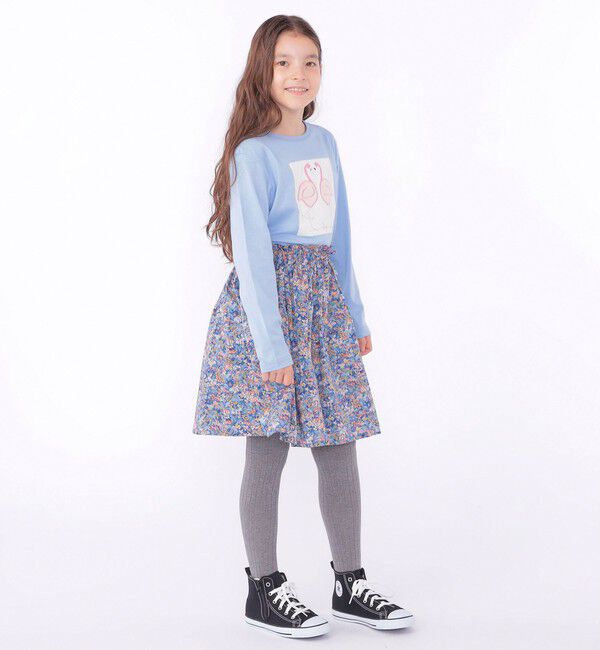 SHIPS KIDS「SHIPS KIDS:140～150cm / ツイン バード フェイクファー 長袖 TEE」|Tシャツ・カットソー|