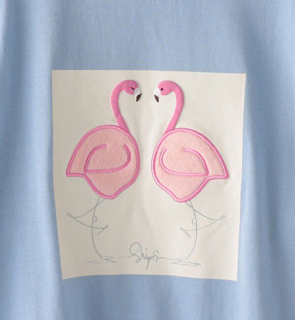 SHIPS KIDS「SHIPS KIDS:140～150cm / ツイン バード フェイクファー 長袖 TEE」|Tシャツ・カットソー|