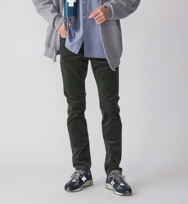 SHIPS「SHIPS: KAKEGAWA コーデュロイ 5ポケット スリム パンツ」|チノ|