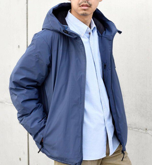 SHIPS any「SHIPS any: 〈撥水・防風等〉多機能 フード ダウン ブルゾン◇」|ダウン|ブルー