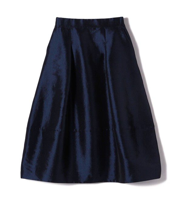 SHIPS Colors 「SHIPS Colors:〈手洗い可能〉シャンタン タック スカート」|スカート|ネイビー