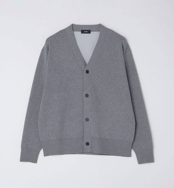 SHIPS「SHIPS: 〈手洗い可能〉 ダブルフェイス コットン カシミヤ Vネック カーディガン」|カーディガン|