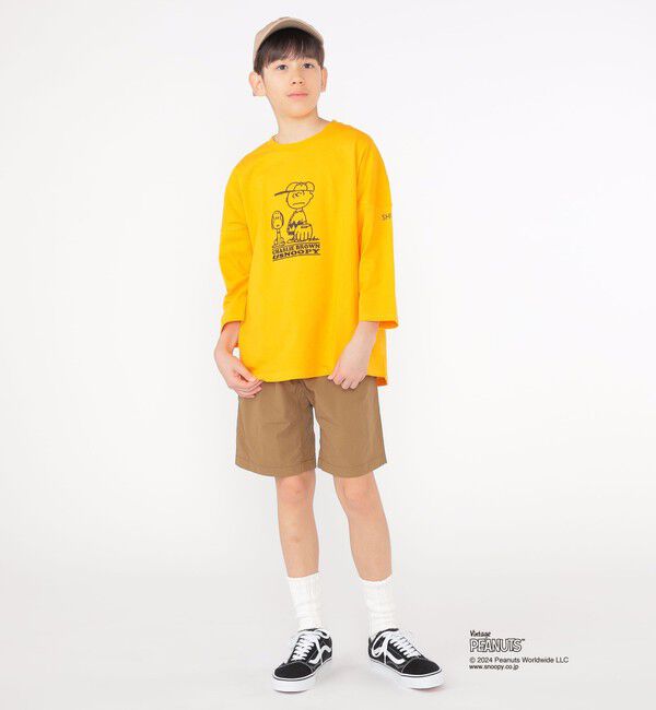 SHIPS KIDS「SHIPS KIDS:140～160cm / スヌーピー 7分袖 TEE」|Tシャツ・カットソー|