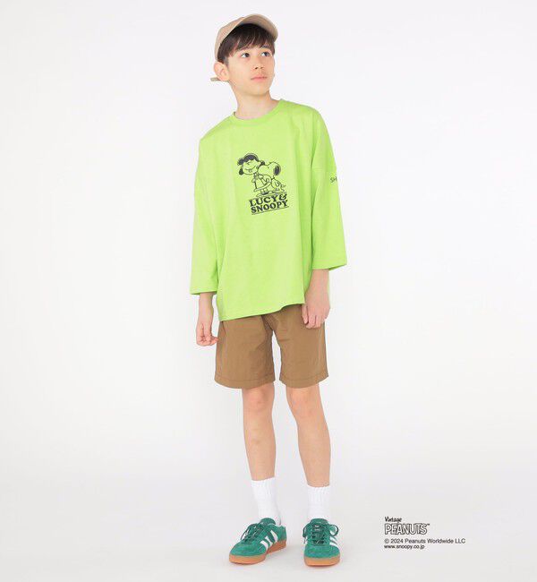 SHIPS KIDS「SHIPS KIDS:140～160cm / スヌーピー 7分袖 TEE」|Tシャツ・カットソー|