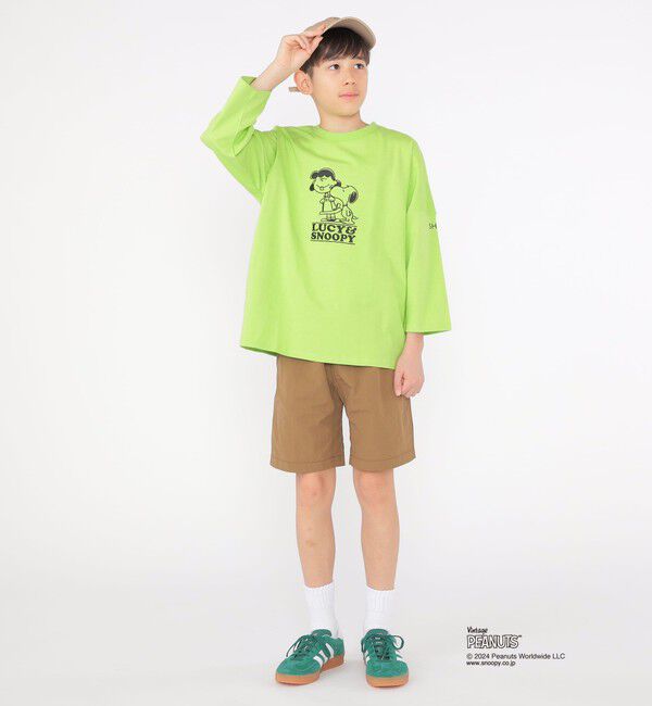 SHIPS KIDS「SHIPS KIDS:140～160cm / スヌーピー 7分袖 TEE」|Tシャツ・カットソー|