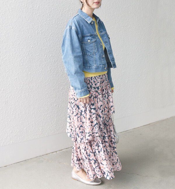 SHIPS for women「〈手洗い可能〉フラワー プリント ティアード スカート 24SS ◇」|スカート|