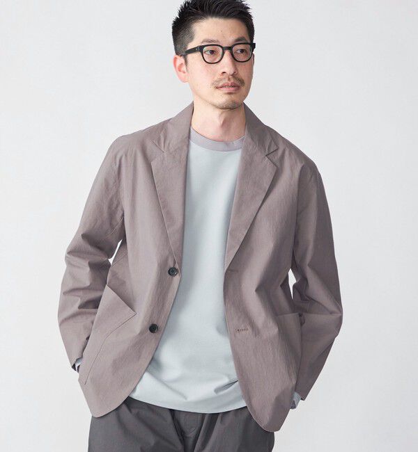 SHIPS「SHIPS: コットン ブロード リラックス シャツ ジャケット」|テーラードジャケット|ダークグレー