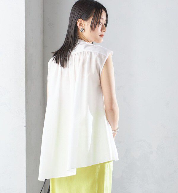 SHIPS for women「〈手洗い可能〉コットン リップル アシメ ブラウス ◇」|シャツ・ブラウス|