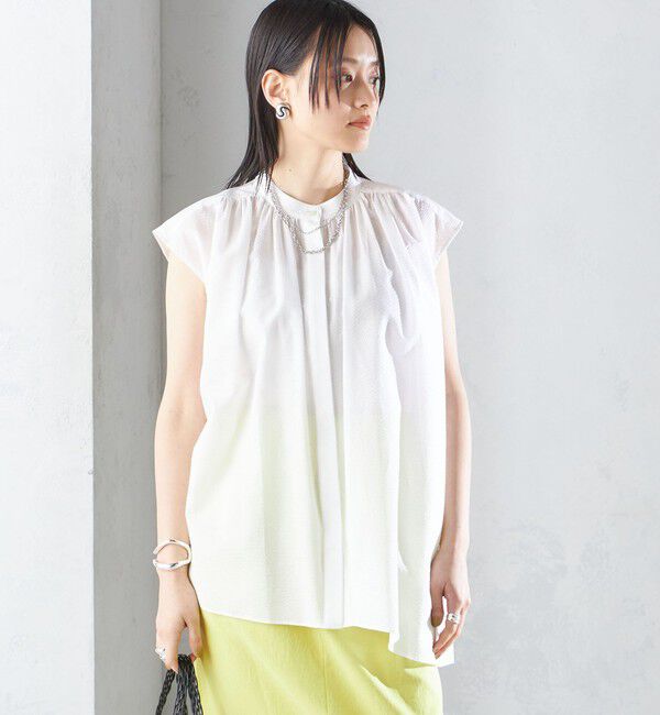 SHIPS for women「〈手洗い可能〉コットン リップル アシメ ブラウス ◇」|シャツ・ブラウス|
