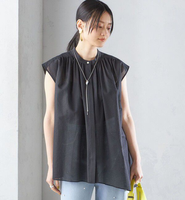 SHIPS for women「〈手洗い可能〉コットン リップル アシメ ブラウス ◇」|シャツ・ブラウス|