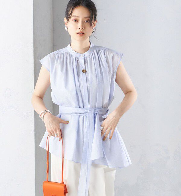 SHIPS for women「〈手洗い可能〉コットン リップル アシメ ブラウス ◇」|シャツ・ブラウス|