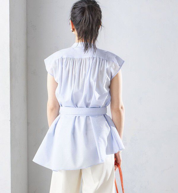 SHIPS for women「〈手洗い可能〉コットン リップル アシメ ブラウス ◇」|シャツ・ブラウス|