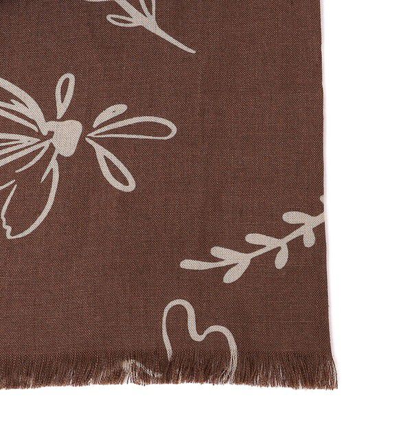 SHIPS for women「THROW:〈手洗い可能〉Flower Line OX」|ストール|