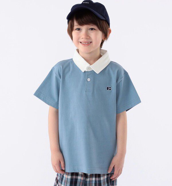 SHIPS KIDS「RUSSELL ATHLETIC:【SHIPS KIDS別注】100～130cm / ポロシャツ」|ポロシャツ|スカイブルー