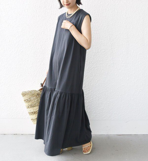 SHIPS for women「〈手洗い可能〉ワンコットン ティアード カットソー ワンピース」|ワンピース|