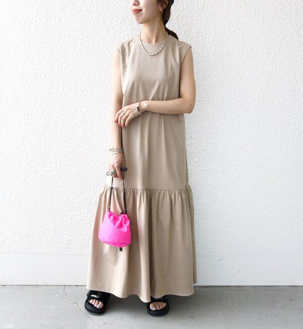 SHIPS for women「〈手洗い可能〉ワンコットン ティアード カットソー ワンピース」|ワンピース|