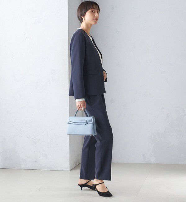 SHIPS for women「〈手洗い可能〉トリアセテート混 ダブルカラー ジャケット（セットアップ対応）」|ノーカラージャケット|