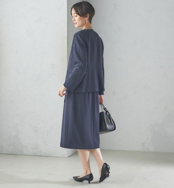 SHIPS for women「〈手洗い可能〉トリアセテート混 ダブルカラー ジャケット（セットアップ対応）」|ノーカラージャケット|