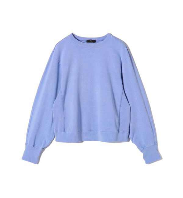 SHIPS for women「SHIPS Primary Navy Label:〈手洗い可能〉顔料染め 天竺 ワイド プルオーバー」|Tシャツ・カットソー|スカイブルー