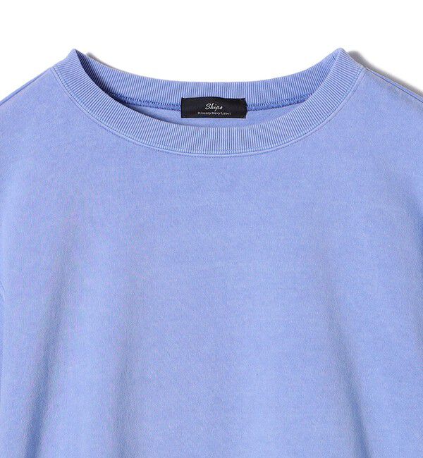 SHIPS for women「SHIPS Primary Navy Label:〈手洗い可能〉顔料染め 天竺 ワイド プルオーバー」|Tシャツ・カットソー|
