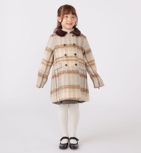 SHIPS KIDS「SHIPS KIDS:100～130cm / シャギー チェック コート」|その他|