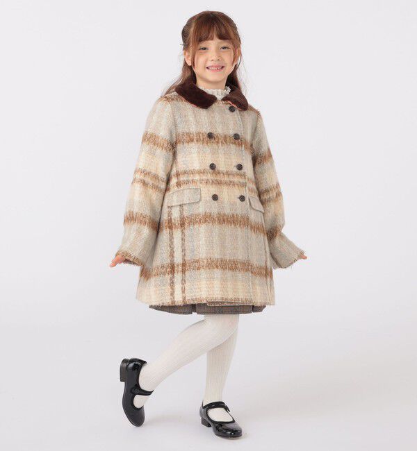 SHIPS KIDS「SHIPS KIDS:100～130cm / シャギー チェック コート」|その他|