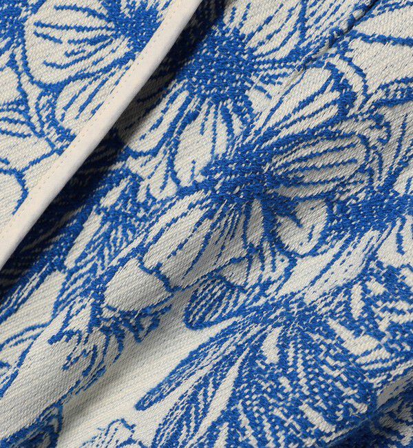 quaranciel「quaranciel: フラワー ジャカード パイピング ノーカラー ジャケット」|ノーカラージャケット|