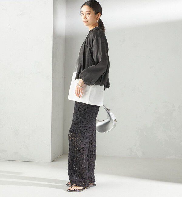 SHIPS for women「〈手洗い可能〉バック ギャザー リネン ジップ ブルゾン」|ブルゾン・スタジャン|