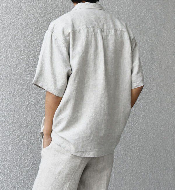 SHIPS any「SHIPS any:〈洗濯機可能〉NOVELTEX リネン オープンカラーシャツ(セットアップ対応)◇」|シャツ・ブラウス|