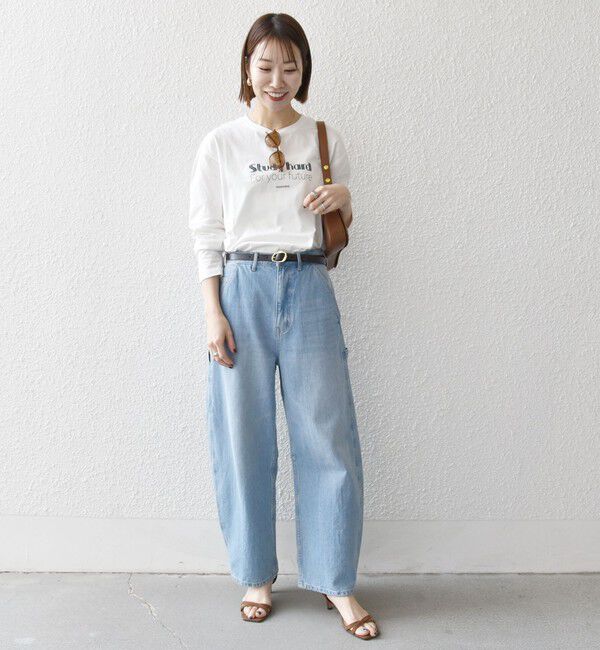 SHIPS any「【SHIPS any別注】MONMIMI:〈洗濯機可能〉ロゴ プリント ロンTEE 25SS」|Tシャツ・カットソー|