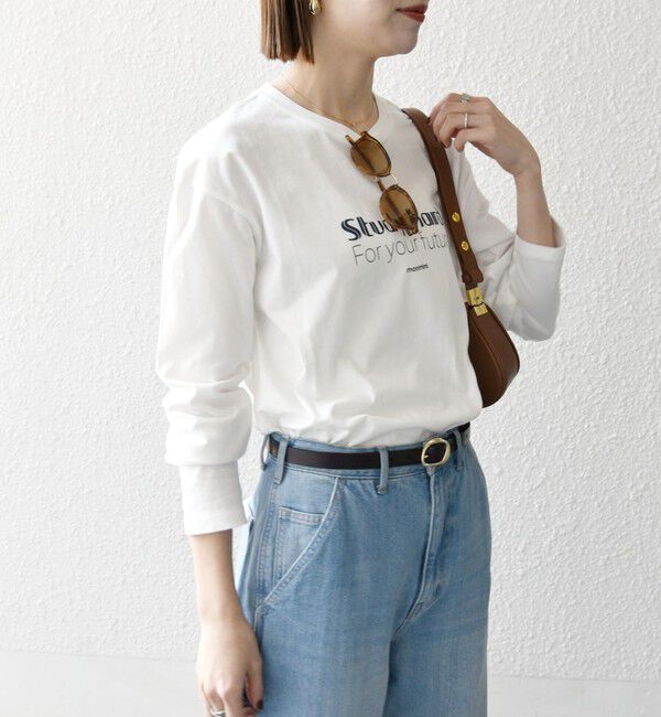 SHIPS any「【SHIPS any別注】MONMIMI:〈洗濯機可能〉ロゴ プリント ロンTEE 25SS」|Tシャツ・カットソー|