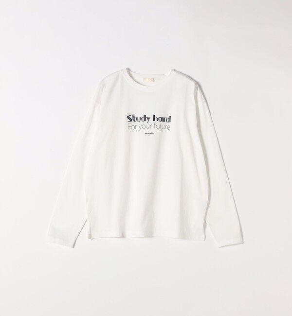 SHIPS any「【SHIPS any別注】MONMIMI:〈洗濯機可能〉ロゴ プリント ロンTEE 25SS」|Tシャツ・カットソー|