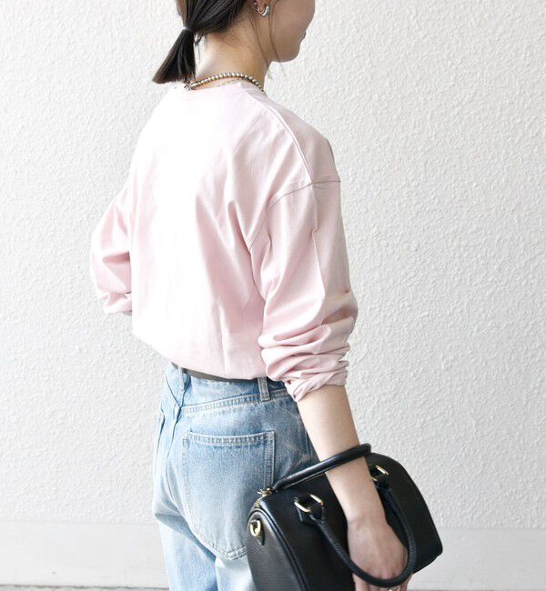 SHIPS any「【SHIPS any別注】MONMIMI:〈洗濯機可能〉ロゴ プリント ロンTEE 25SS」|Tシャツ・カットソー|