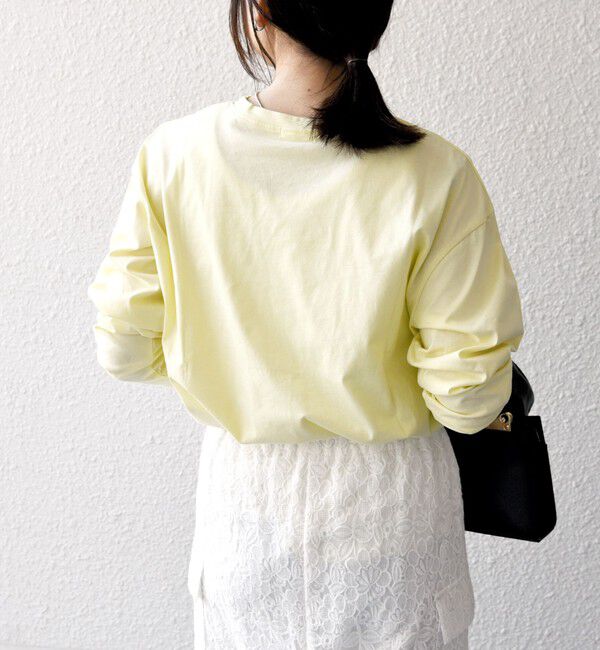 SHIPS any「【SHIPS any別注】MONMIMI:〈洗濯機可能〉ロゴ プリント ロンTEE 25SS」|Tシャツ・カットソー|