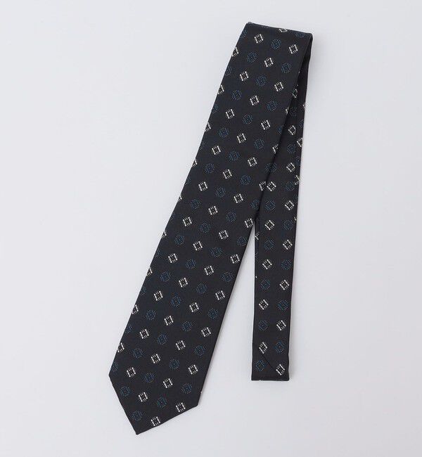 SHIPS「Puccini: シルク スクエア 小紋 タイ」|ネクタイ・蝶ネクタイ|ネイビー