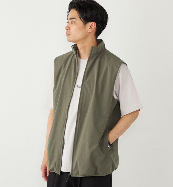 SHIPS Colors 「SHIPS Colors:〈接触冷感・吸水速乾・洗濯機可能〉スタンド ベスト」|ベスト・ジレ|オリーブ