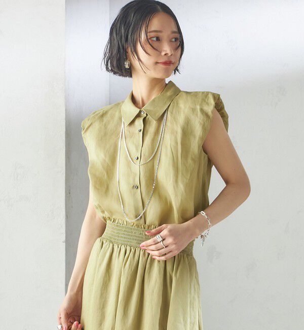 SHIPS for women「〈手洗い可能〉ラミー 4 ギャザー スリーブ ブラウス」|シャツ・ブラウス|