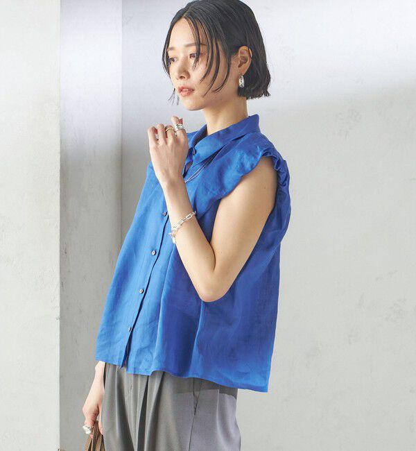 SHIPS for women「〈手洗い可能〉ラミー 4 ギャザー スリーブ ブラウス」|シャツ・ブラウス|