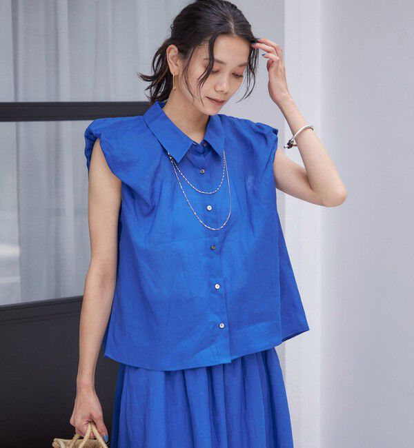 SHIPS for women「〈手洗い可能〉ラミー 4 ギャザー スリーブ ブラウス」|シャツ・ブラウス|