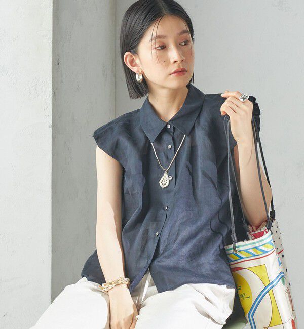 SHIPS for women「〈手洗い可能〉ラミー 4 ギャザー スリーブ ブラウス」|シャツ・ブラウス|