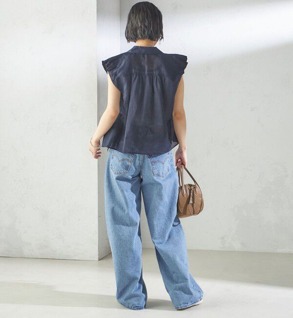 SHIPS for women「〈手洗い可能〉ラミー 4 ギャザー スリーブ ブラウス」|シャツ・ブラウス|