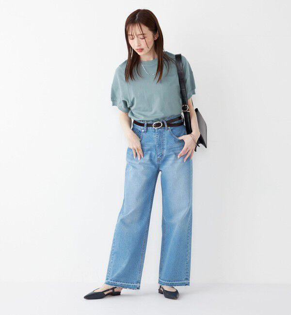 SHIPS Colors 「SHIPS Colors:〈洗濯機可能〉ミニ裏毛 デザインスリーブ トップス」|Tシャツ・カットソー|