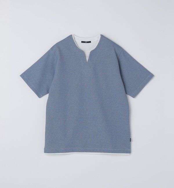 SHIPS「SHIPS: キー ネック フェイクレイヤード Tシャツ」|Tシャツ・カットソー|