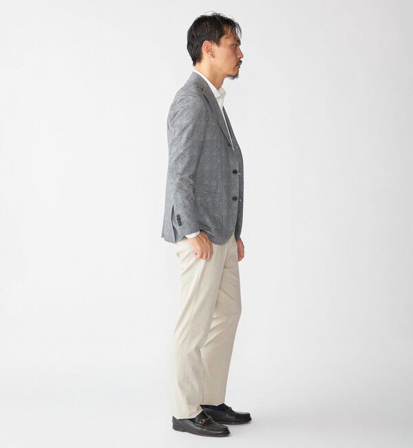 SHIPS「SHIPS: ジャージー ハウンドトゥース プリント ライト ジャケット」|テーラードジャケット|