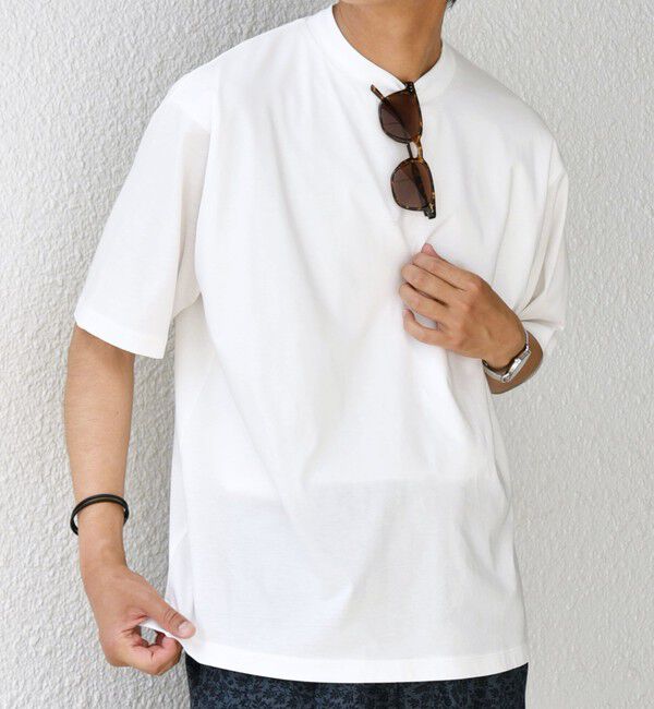 SHIPS any「SHIPS any: JAPAN MADE ハイゲージ コットン リラックス リブネック Tシャツ◇」|Tシャツ・カットソー|