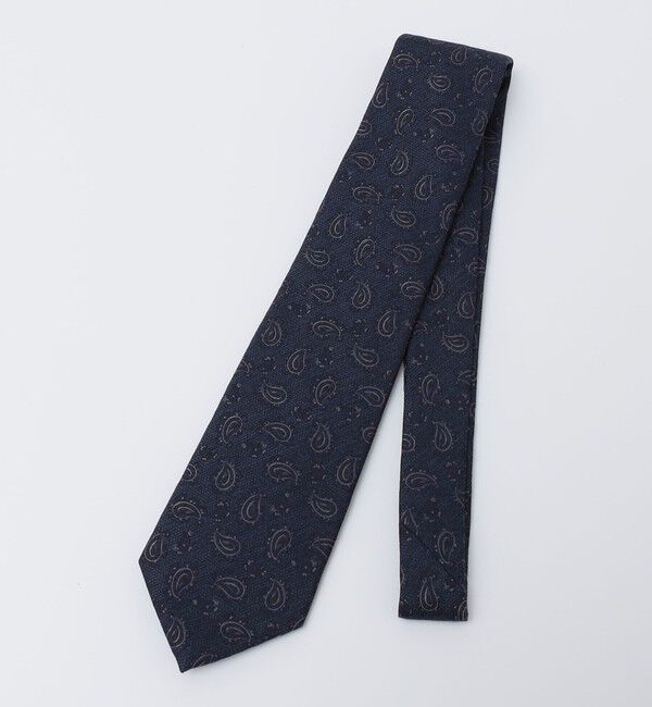 SHIPS「Puccini: シルク ウール メランジ ペイズリー ネクタイ」|ネクタイ・蝶ネクタイ|コバルトブルー